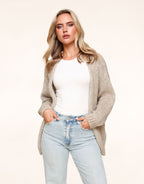 Taupe Wollen - Vest - Olivia & Kate