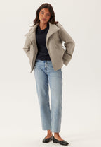 Korte Colkraag Jas - Wolmix Met Manchetknopen