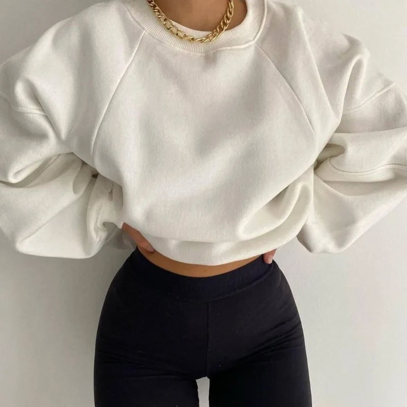 Oversized Raglan Sweater met Volume Mouwen