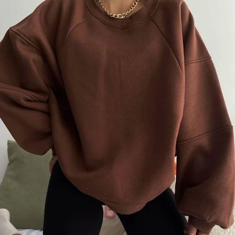 Oversized Raglan Sweater met Volume Mouwen