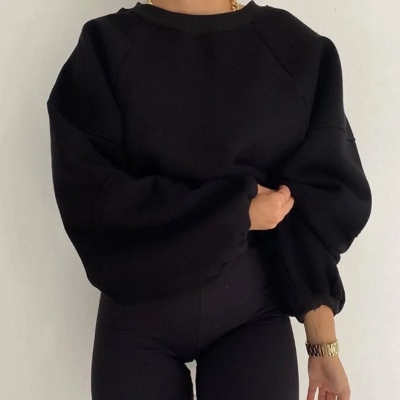 Oversized Raglan Sweater met Volume Mouwen