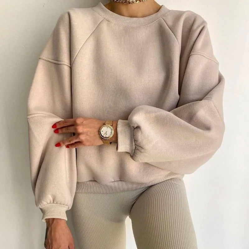 Oversized Raglan Sweater met Volume Mouwen