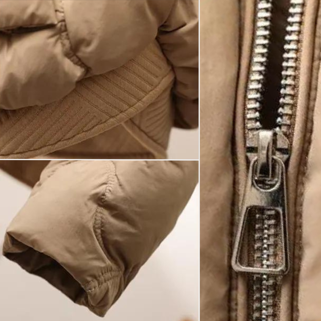 Emora Nova - Dames Gewatteerde Jas met Groot Diamantpatroon - Casual Chic