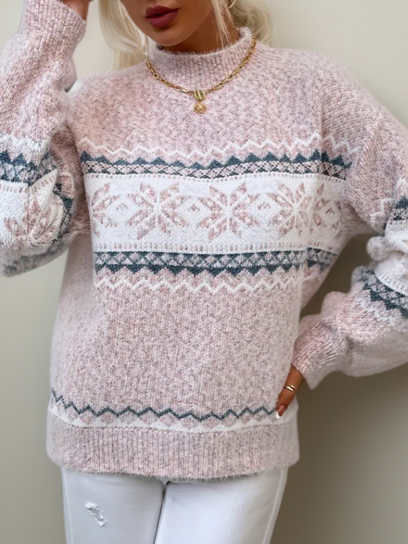 Emora Nova - Dames Fair Isle Gebreide Trui - Winter