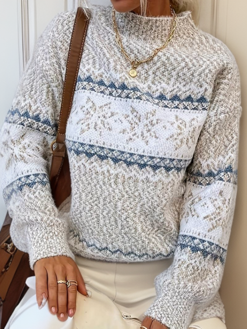 Emora Nova - Dames Fair Isle Gebreide Trui - Winter