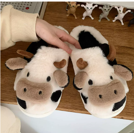 Coco I Dames Schattige Koe Pantoffels