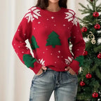 Emora Nova - Feestelijke Dames Trui met Kerstprint - Winter