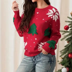 Emora Nova - Feestelijke Dames Trui met Kerstprint - Winter