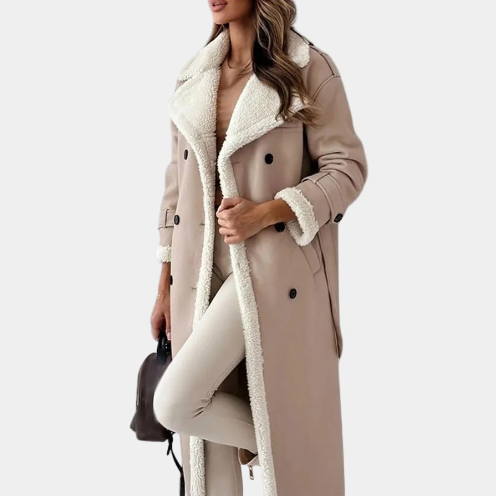 Emora Nova - Luxe Dames Winterjas met Faux Shearling Voering - Winter