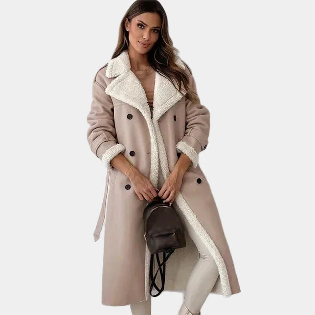 Emora Nova - Luxe Dames Winterjas met Faux Shearling Voering - Winter