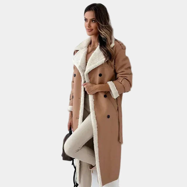 Emora Nova - Luxe Dames Winterjas met Faux Shearling Voering - Winter