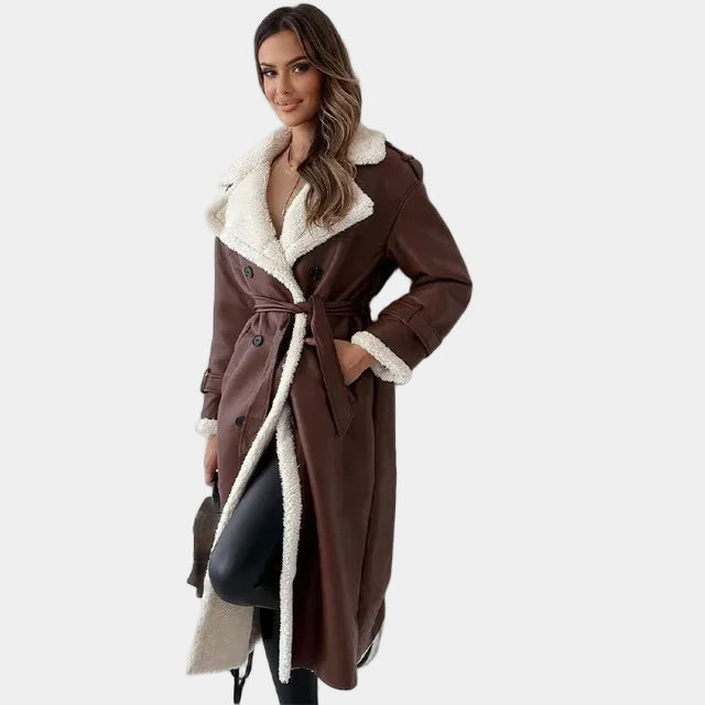Emora Nova - Luxe Dames Winterjas met Faux Shearling Voering - Winter