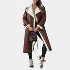 Emora Nova - Luxe Dames Winterjas met Faux Shearling Voering - Winter