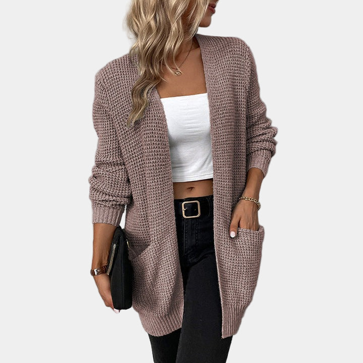 Emora Nova - Dames Gebreide Open Vest - Casual Comfort