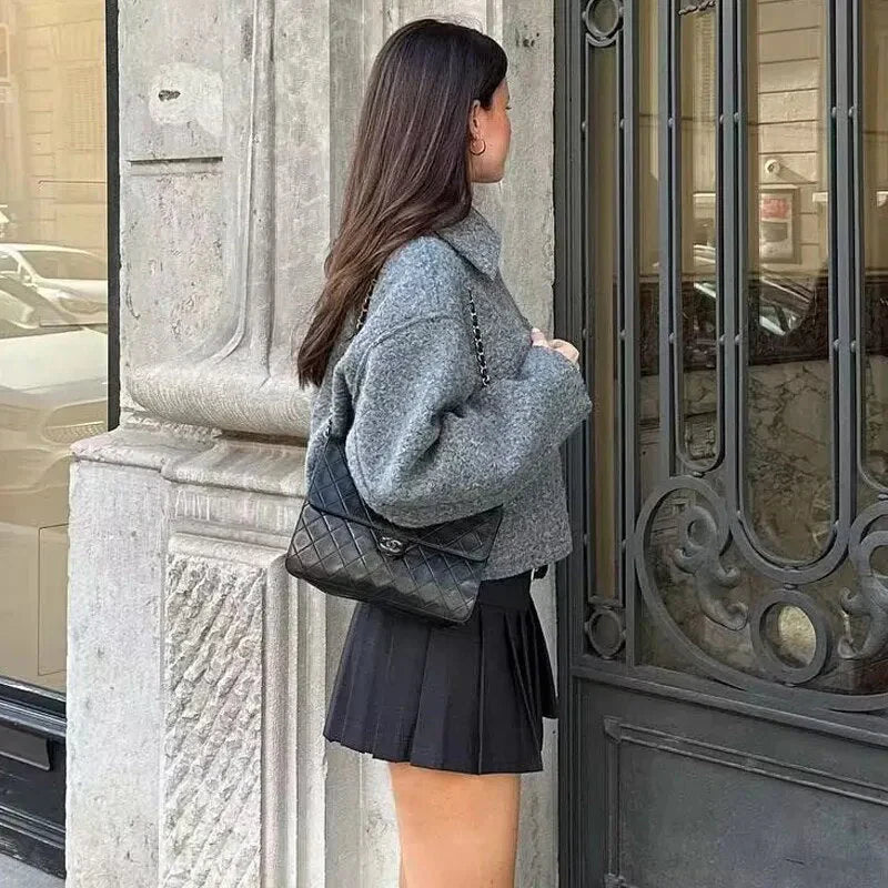 Emora Nova - Moderne Vrouw Gebreide Jas - Casual Chic