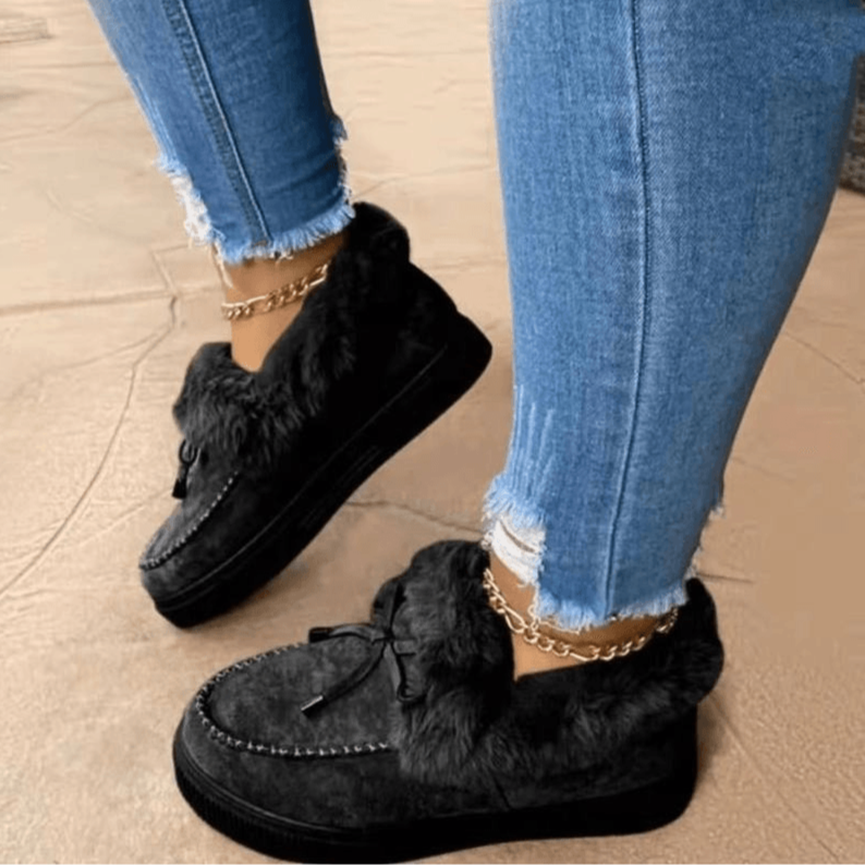 Lauren I Comfortabele Dames Pantoffels met Bontrand