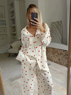 Emora Nova - Dames Loungewear Pyjamaset met Hartenprint