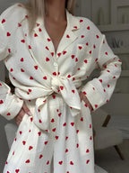 Emora Nova - Dames Loungewear Pyjamaset met Hartenprint
