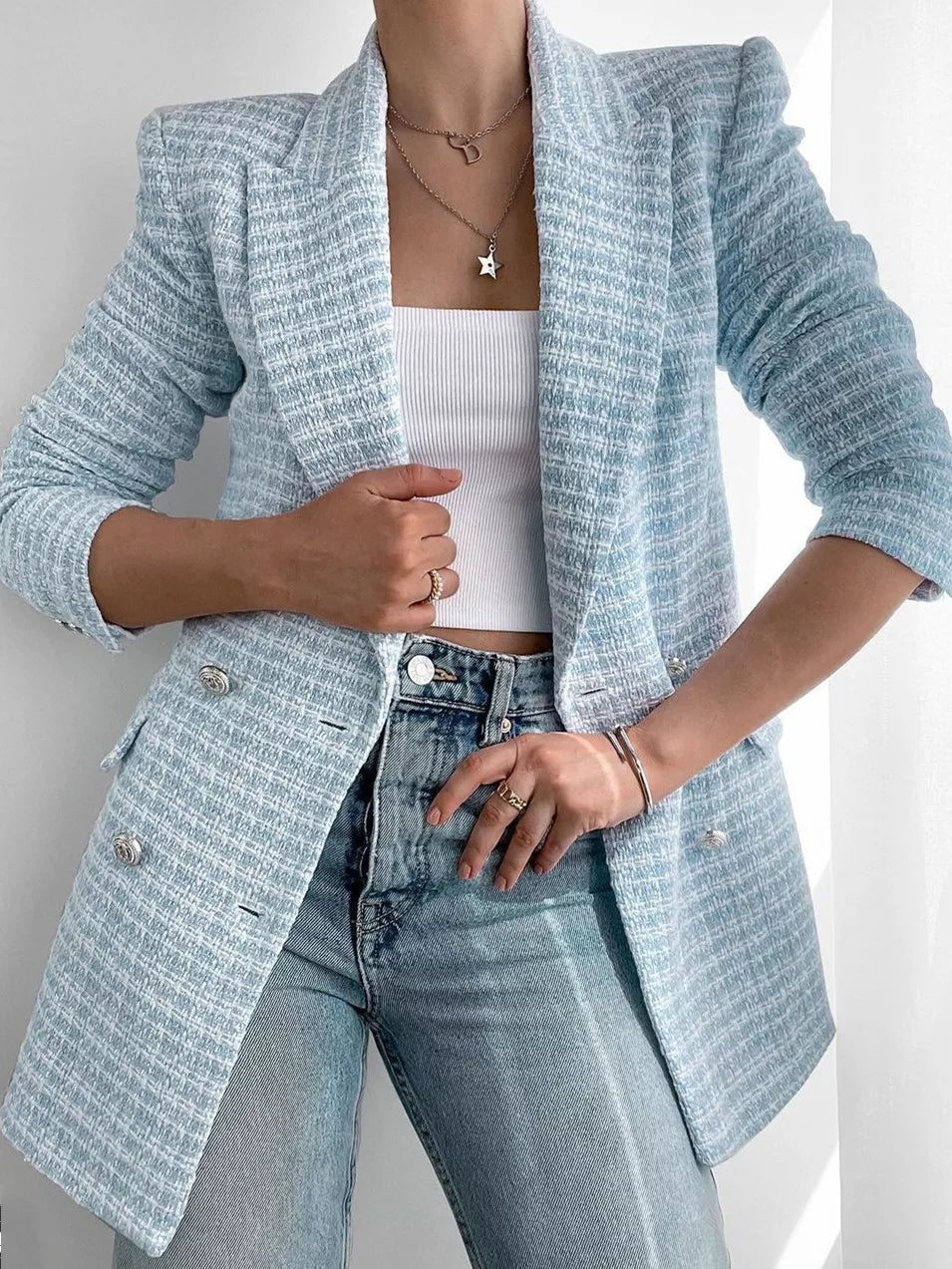 Emora Nova - Hedendaagse Vrouw Tweed Blazer