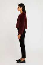 Emora Nova - Luxe dames cropped faux fur jas - Avondkleding