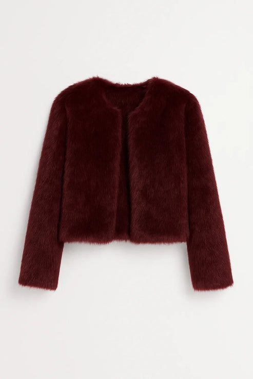 Emora Nova - Luxe dames cropped faux fur jas - Avondkleding