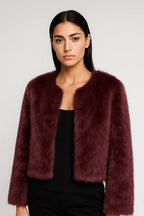 Emora Nova - Luxe dames cropped faux fur jas - Avondkleding