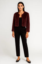 Emora Nova - Luxe dames cropped faux fur jas - Avondkleding