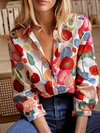Emora Nova - Dames Bloemrijke Casual Blouse - Zomer